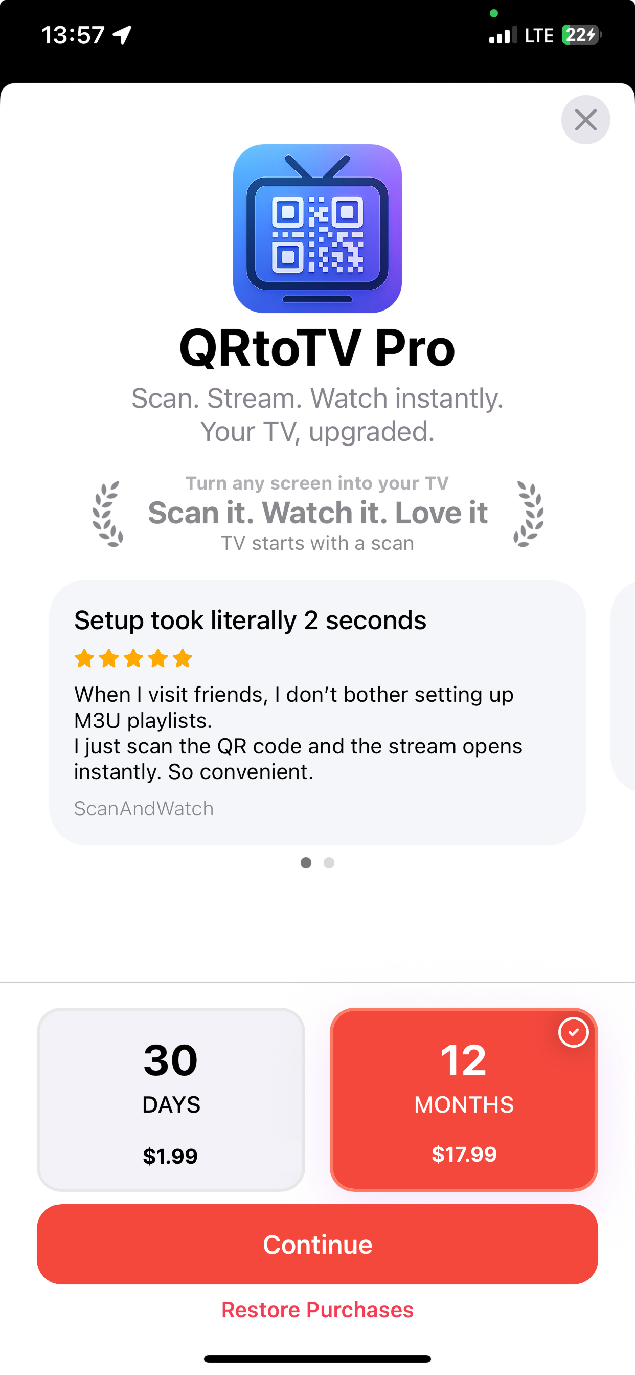 QRtoTV Pro Subscription